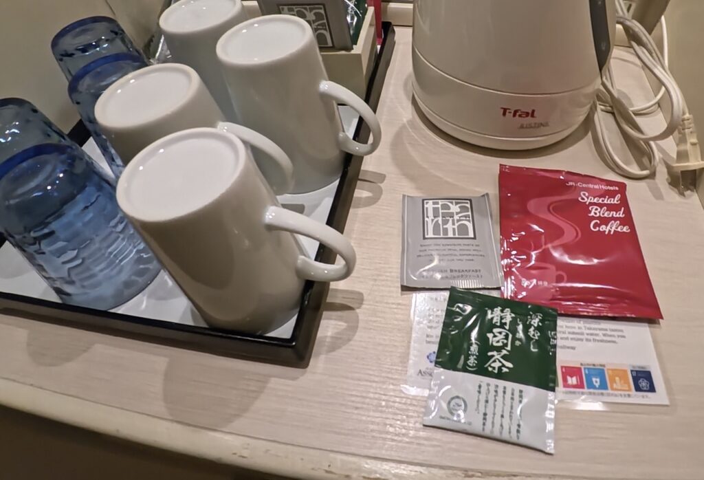 部屋の無料ドリンク