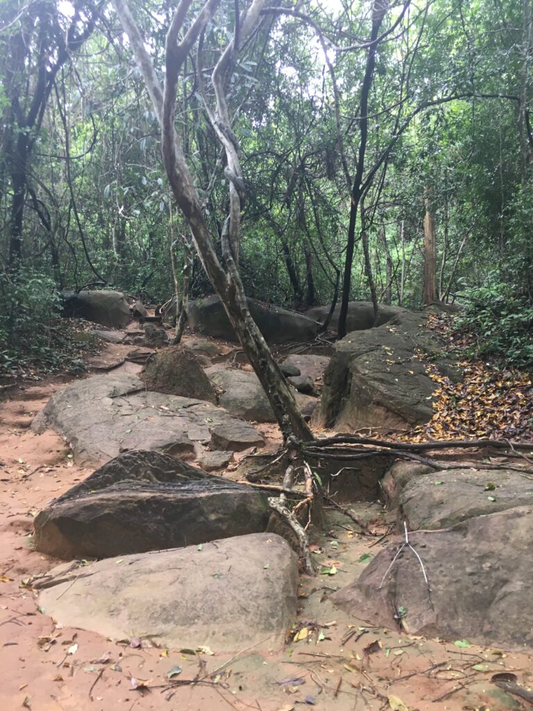 クバールスピアン足場の悪い山道