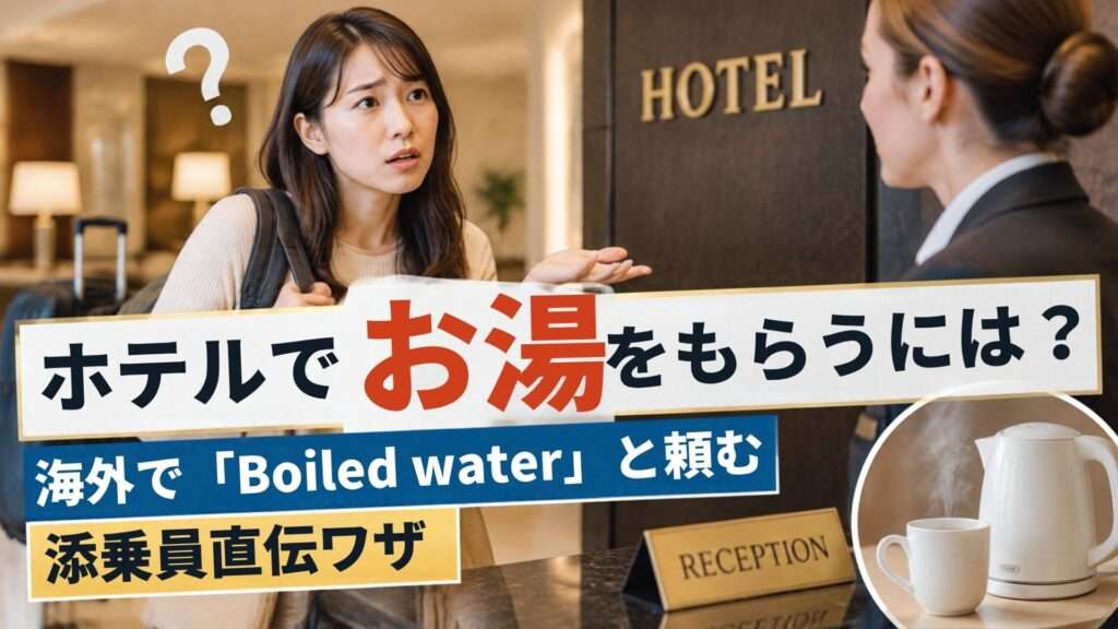 お湯が欲しくて困っている女性